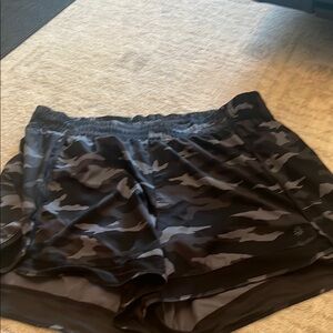 Athleta Black Camo Athletic Shorts